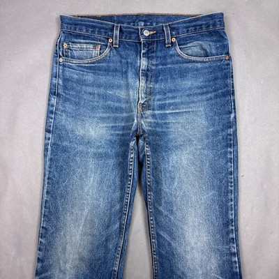 Vintage Levis 517 Jeans Mens 34x36 Blue Y2K Bootcut Made USA Fades Denim Pants