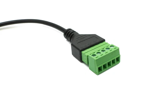 SYSTEM-S USB 3.1 Kabel 30 cm Typ C Stecker zu 5 pin Terminalblock Buchse U Turn - Picture 4 of 4