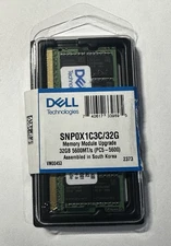Dell Memory Upgrade 32GB 2Rx8 DDR5 SODIMM 5600MHz SNP0X1C3C/32G AC774046 RAM