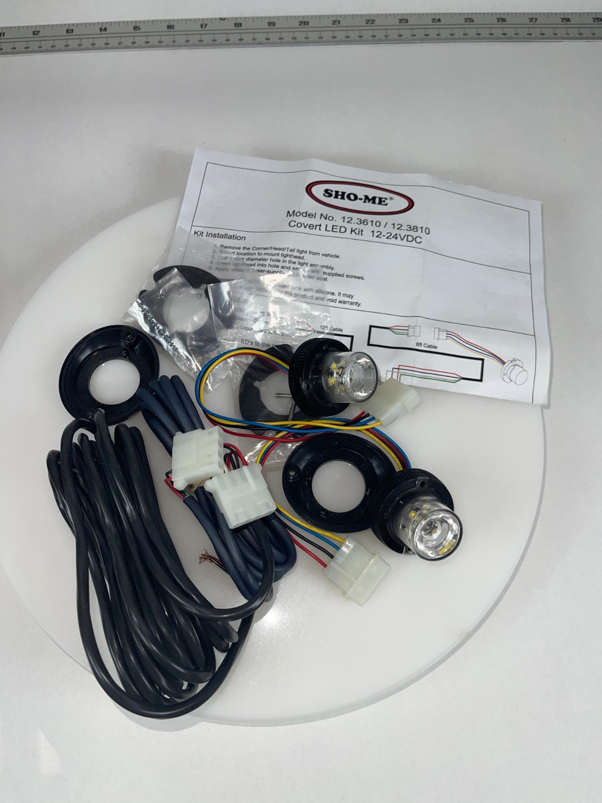 SHO-ME 12.3610 Covert LED Kit w/ Built-In Flasher 12–24VDC – New Open Box