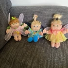 Lot of 3 1995 Mattel Cabbage Patch Kids Flower Fairy Dolls 8” Wings Vintage Toys