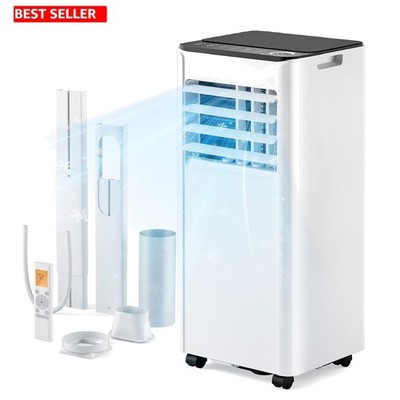 10,000 BTU Portable 4-in-1 AC Unit - Cools 450 Sq.Ft with Remote Control