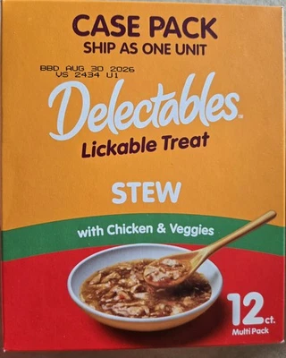HARTZ Delectables Lickable Treat Stew With Chicken & Veggies 12 Ct