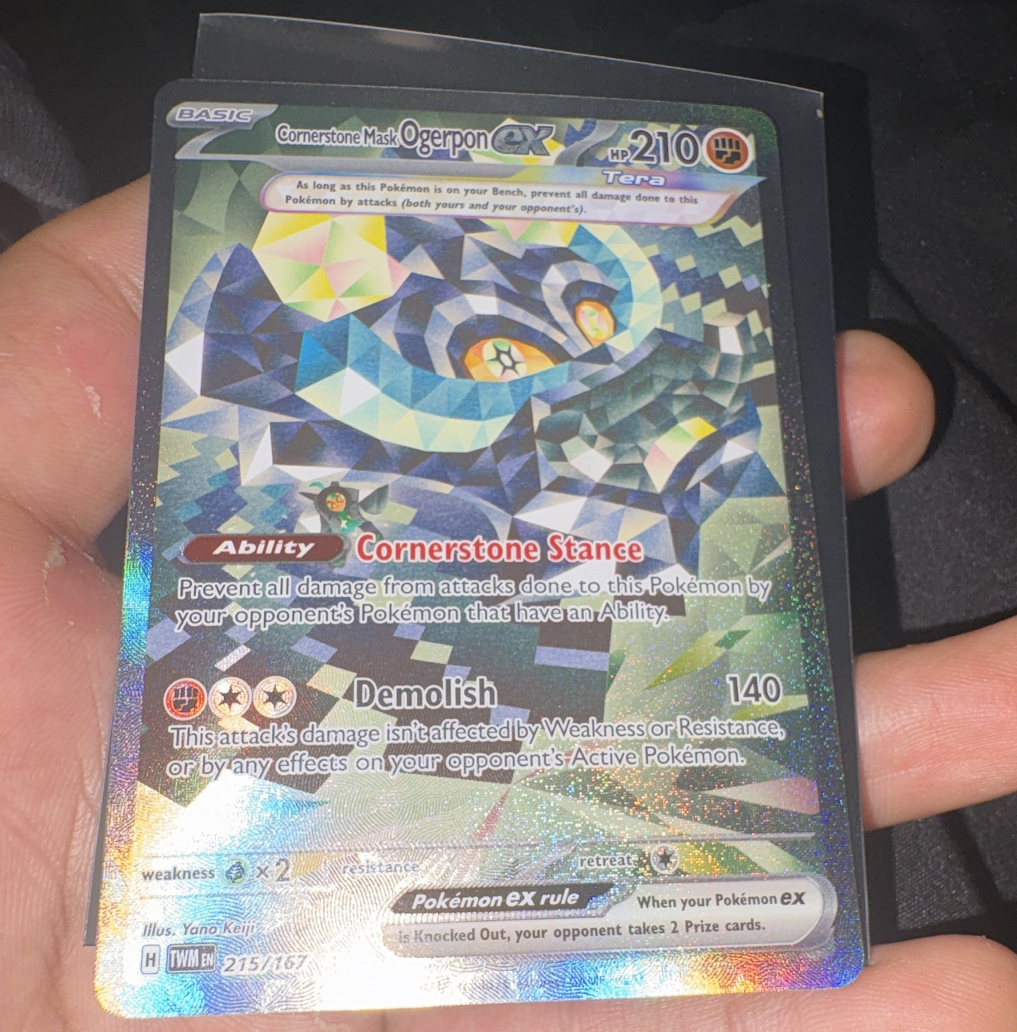 Pokemon TCG Cornerstone Mask Ogerpon ex 215/167 Twilight Masquerade SIR FA Holo