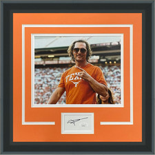 Matthew McConaughey Autographed Texas Longhorns "Signature Series" Frame - JSA