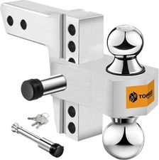 Heavy Duty 2.5" Receiver Adjustable Trailer Hitch 6 inch Drop / Rise w/ Lock