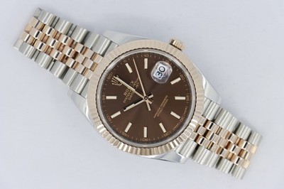 Rolex Datejust 41 126331 Chocolate Dial Jubilee Band Two-Tone Everose 41mm