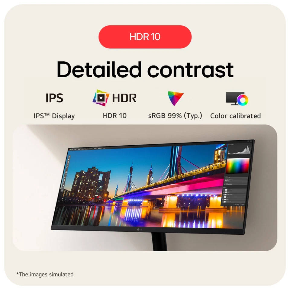 LG 29U511A-B 29" Ultrawide Full HD IPS 100Hz HDR10 Anti-reflective Monitor - Image 3 of 4