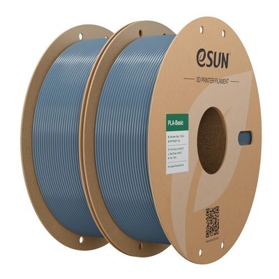 eSUN PLA Filament 1.75mm, Basic 3D Drucker 2KG, Grau-2KG 