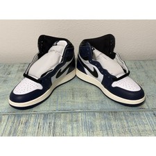 Nike Air Jordan 1 High OG Youth Size 5Y Basketball Shoes Midnight Navy/Black Whi