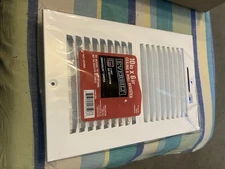 NEW Register Grille 6" x 10”White HVAC SUPPLY AIR Register Adjustable Damper