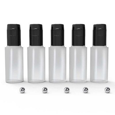 Green Stuff World 17 ml leere Tropfflaschen mit Mischkugeln 5 Stück