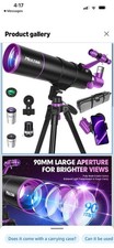 Meezaa Telescope Tripod Stand for adults high powered, 90mm aperture 550mm