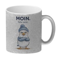 Manfred Die MöWe Moin Mehr Nicht Glitzer-Kaffeebecher FüR KüStenfans