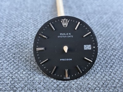 Rolex Oysterdate Precision Black Matte Tritium Dial 6694 34mm