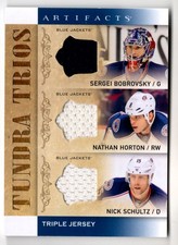 2014-15 Upper Deck Artifacts Tundra Trios Jerseys Blue Sergei Bobrovsky/Nathan
