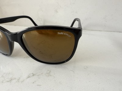 READ* Vintage Bolle Acrylex Gloss Black Sunglasses 90s Yellow