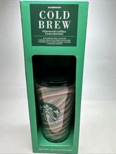 Starbucks Cold Brew Tumbler 16 oz Holiday Gift Set w/ Coffee Pod & 3 Straws NEW