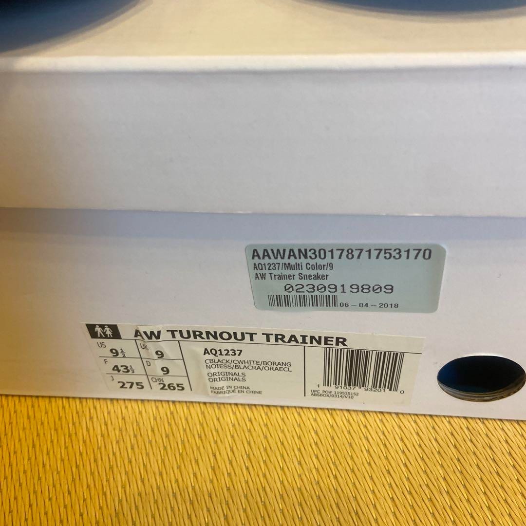 SAOLA Adidas Alexander Wang Turnout Trainer Nero AQ1237 US 9 5 Uomo JP 27 5 cm