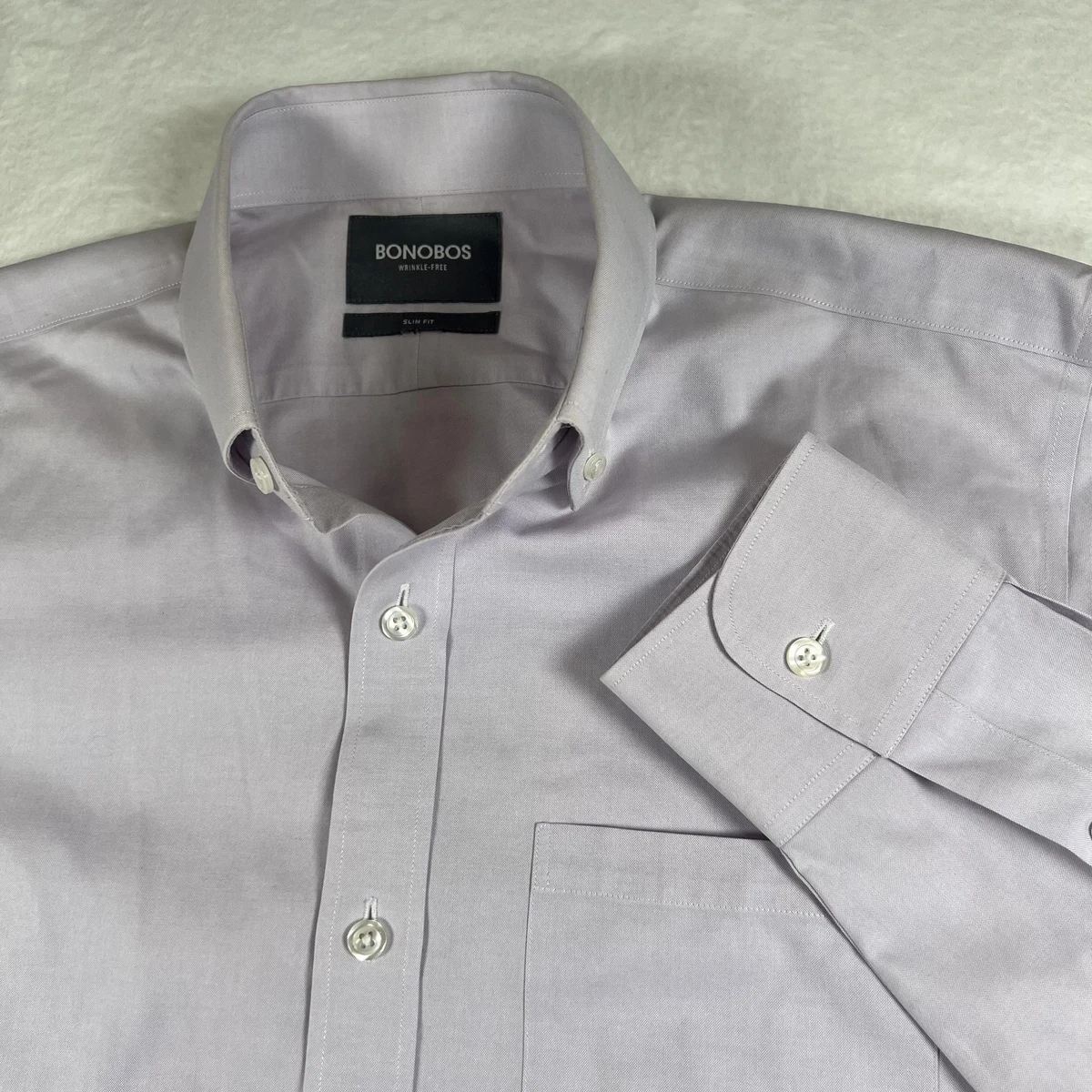 slim fit dress slacks Blue Check Long Sleeve Button Down – Unclaimed Baggage main image 0