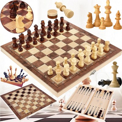 3-In-1-Schachbrett Faltbares, Tragbares Und Faltbares Chess Board Set,