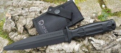 RUI K25 Kunststoffmesser Übungsmesser Trainingsmesser schwarz Nylonscheide