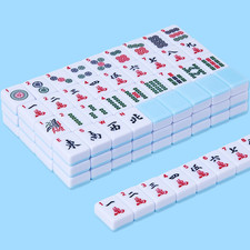 American Mahjong Tile Set Cute 166 Blue Mahjong Tiles 1.2-Inch Travel Mahjong Ga