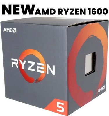 NEW AMD Ryzen 5 1600 6-Core 3.6 GHz Turbo YD1600BBAEBOX Processor CPU w/Cooler