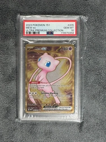 2023 POKEMON 151 EN MEW EX #205 HYPER RARE GOLD PSA 10 GEM MINT