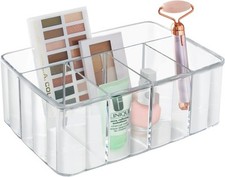 STORi 5-Compartment Clear Plastic Organizer  Rectangular Divided