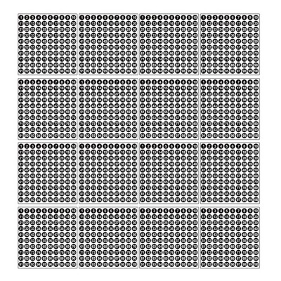 2500 Pcs Nummernaufkleber Klassifizierungsetikettenaufkleber Prägeaufkleber