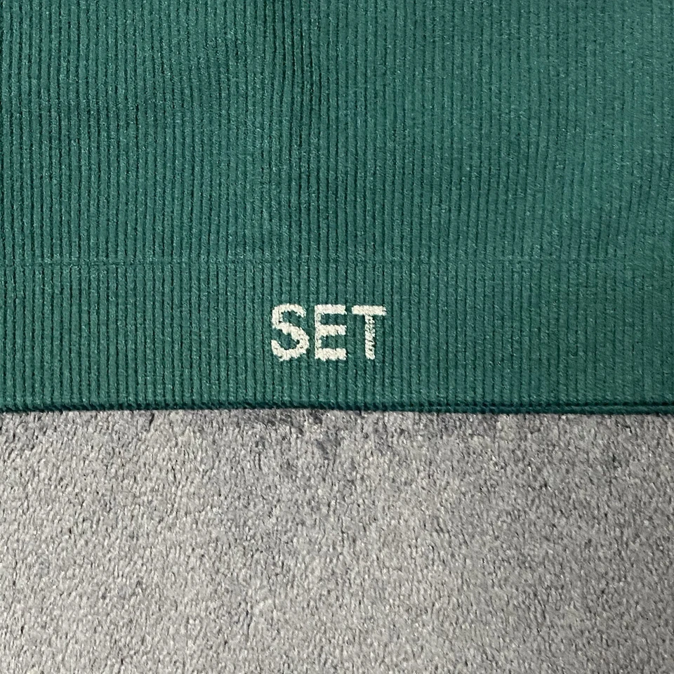 套装活动运动文胸女式 M 绿色雕塑弹性罗纹单肩锻炼健身房 — 第 4/4 张图片