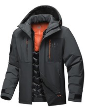 Men's Winter Jacket Waterproof Ski Snow Coat Windproof Snowboard Hooded Rainc...