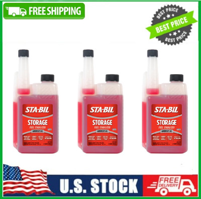 3 Pack STA-BIL Storage Fuel Stabilizer Keeps Fuel Fresh, 32 oz Pk
