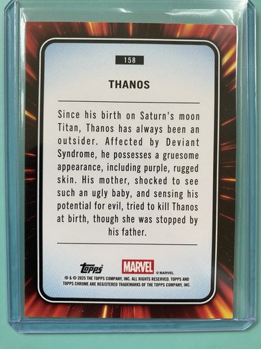 2025 Topps Marvel Chrome Thanos Gold Lava SSP #158 - Bild 2 von 2