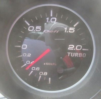 DEFI LINK BOOST GAUGE WHITE 60MM W/ STI CONTROL UNIT & SENSOR USED