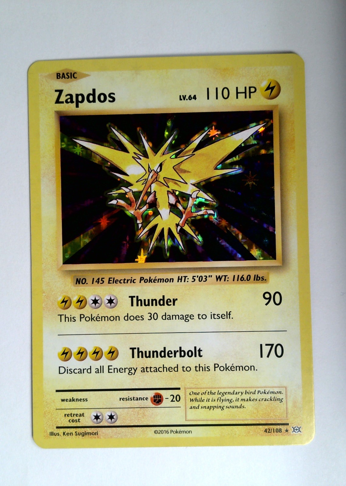 Zapdos 19/110 - Legendary Collection Holo Rare Pokemon TCG NM