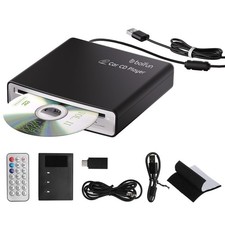 BOIFUN Portable CD Player for Car, External, USB Plug Play, Anti-Skip
