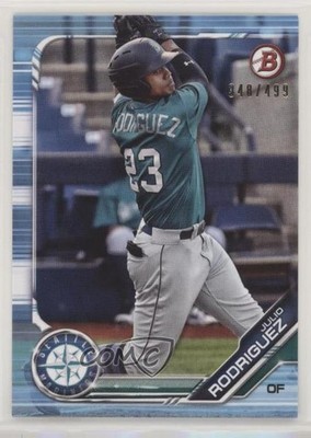 2019 Bowman Draft Sky Blue 348/499 Julio Rodriguez #BD-60 f9y