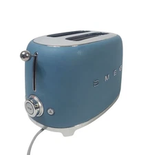 Smeg TSF01SBMS Storm Blue Matte 50's Retro Style 2 Slice Toaster READ