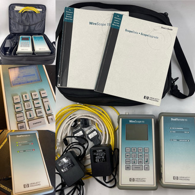 Hewlett Packard Wirescope 155 & Dual Remote Cat5 Cat5e Cable Certifier Tester