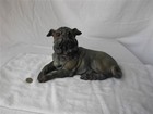Terra Cotta Pug Dog Antique c1870 Rare Glass Eyes Superb Mint Condition — photo 3