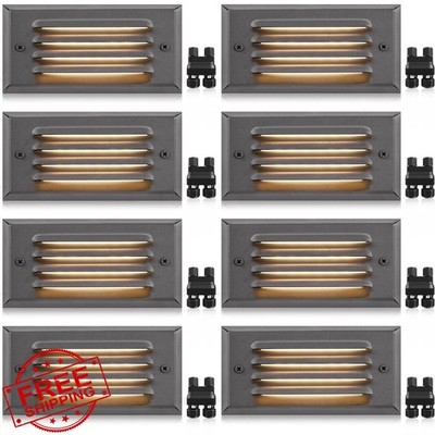 SUNVIE 8 Pack Brown Outdoor Step Lights