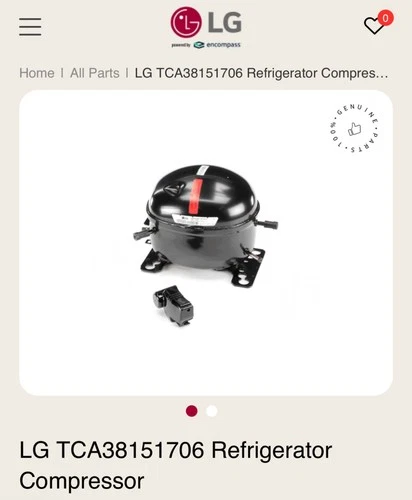 LG TCA38151706 Set Assembly Compressor