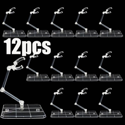 12PC HG144 Adjustable Action Figure Display Holder Base Doll Model Support Stand