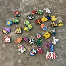 34 Assorted Crocs Jibbitz Shoes Charms Pikachu, Nemo, Butterflies, Pooh