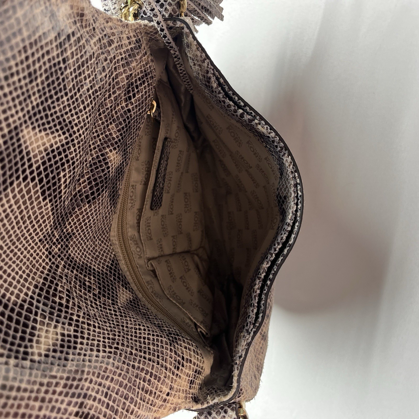 MICHAEL KORS Shoulder Bag Faux Python Snakeskin A… - image 7