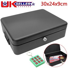 Security Lock Box Fireproof Large Chest Cash Safe Keys Document Home Office Box