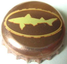 DOGFISH metallic Beer CROWN, Bottle Cap with Fish, Dogfish Head, Milton DELAWARE