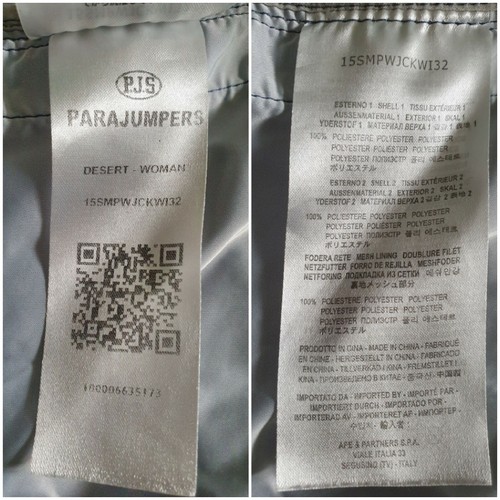 Parajumpers blue desert woman windbreaker jacket size S - Picture 10 of 12